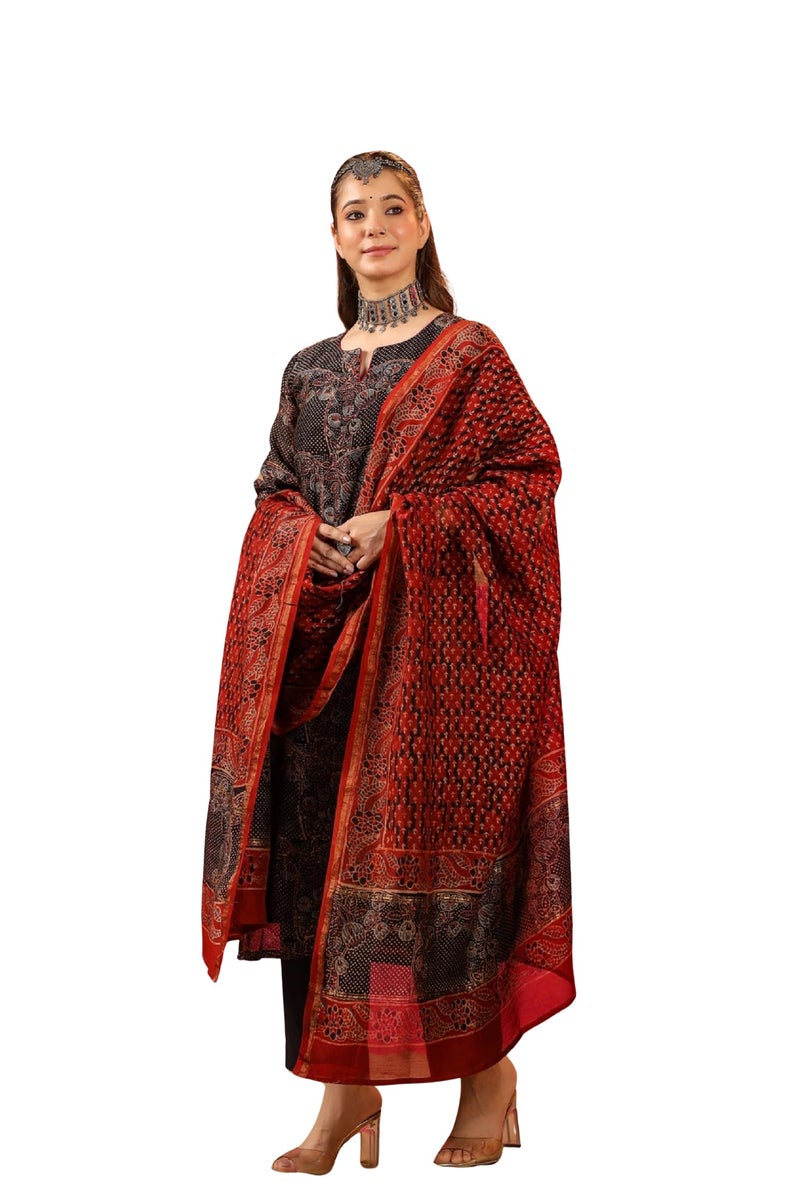 Kalaanj Kurta Set For Women || 3pic Kurta For Women (SSP-244-277-278) (Multicolor, L) - Image 1