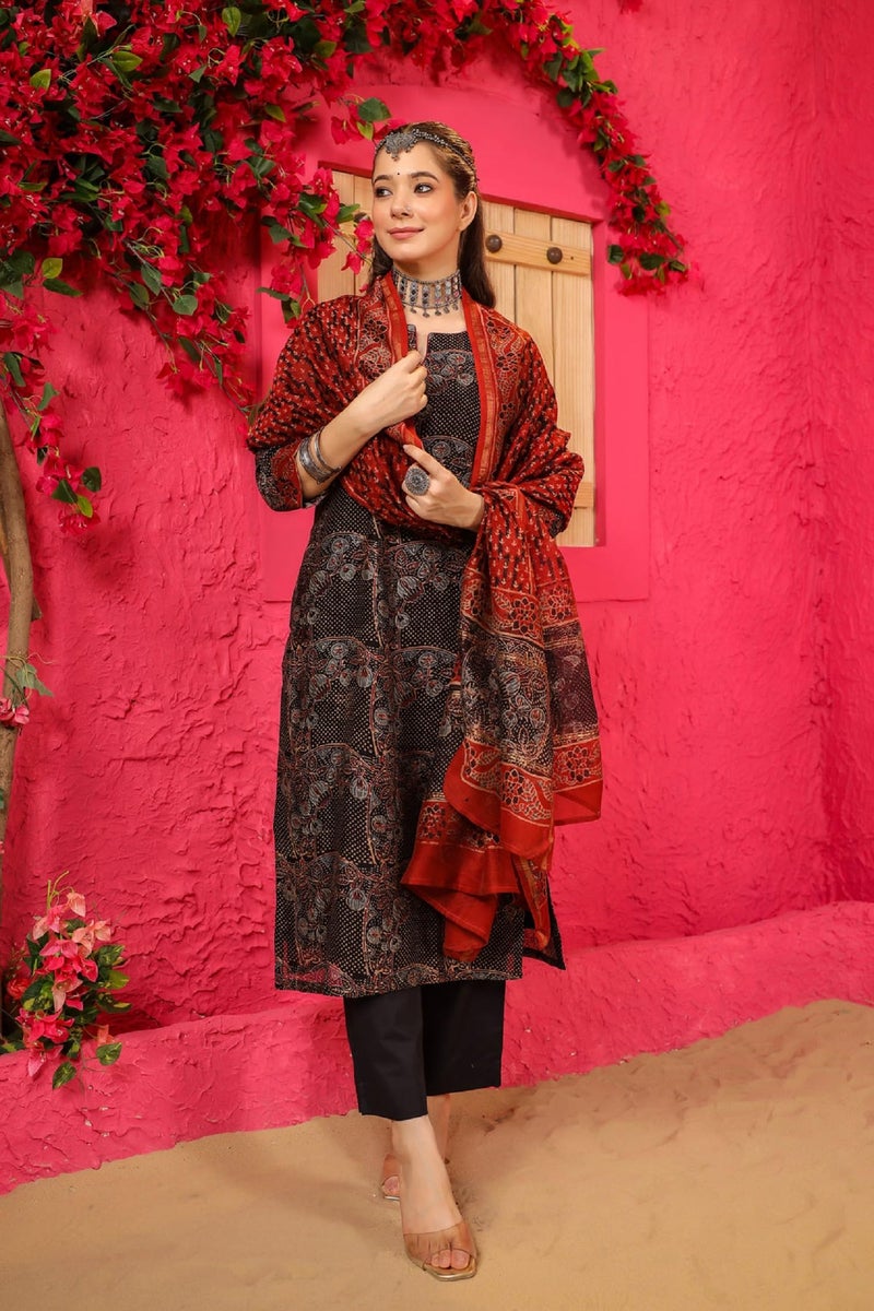 Kalaanj Kurta Set For Women || 3pic Kurta For Women (SSP-244-277-278) (Multicolor, L) - Image 5