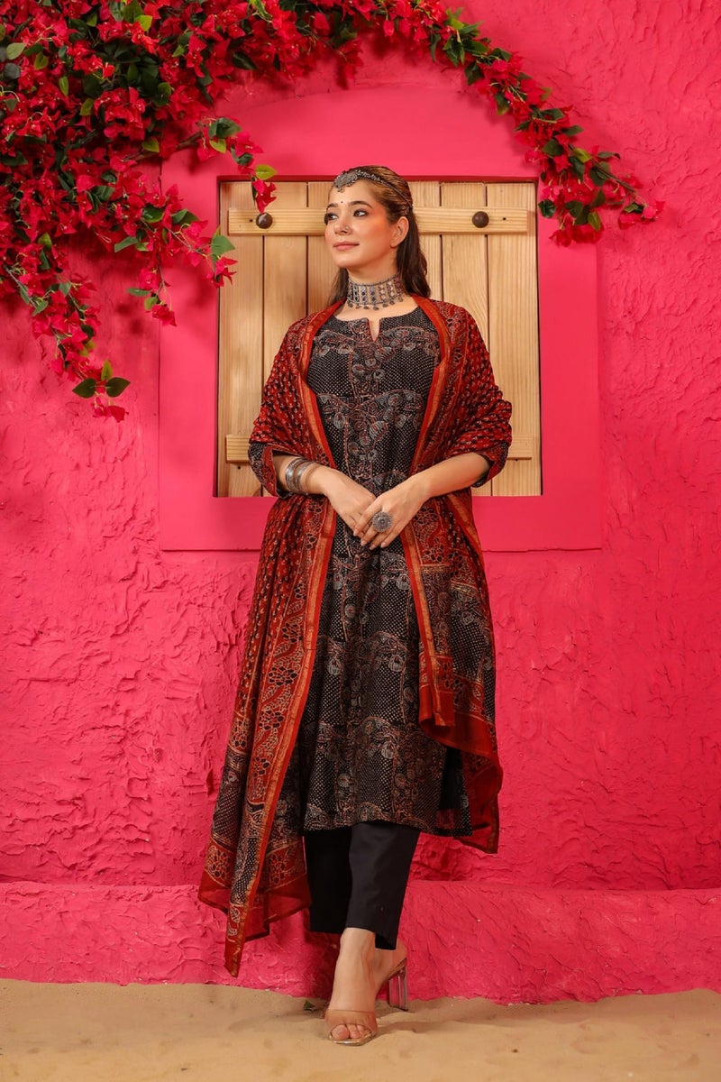 Kalaanj Kurta Set For Women || 3pic Kurta For Women (SSP-244-277-278) (Multicolor, L) - Image 3