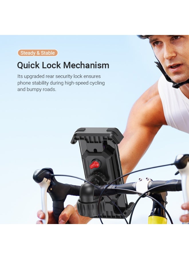 فينشن حامل هاتف للدراجة VENTION Quick Lock مع مقبض أسود مربع من نوع ABS رقم الموديل KSFB0  - Image 5