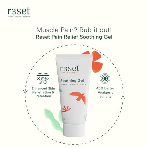 R3SET Soothing Pain Relief Gel | Instant Relief for Neck Pain, Back Pain & Muscle Cramps | Diclofenac-Free Gel | Wintergreen, Menthol, Nirgundi & Boswellia (Shallaki) | Non-Greasy, Fast Absorbing - 50 g - Image 5