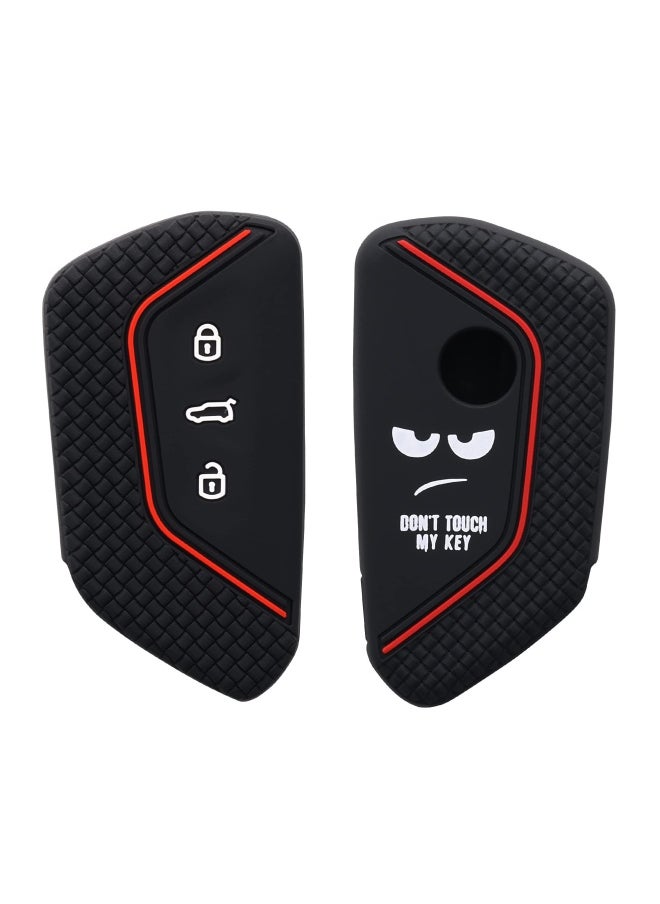 kwmobile Car Key Cover Compatible With Vw Golf 8 Don'T Touch My Key  - Image 1