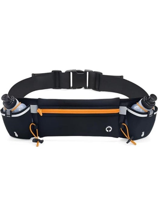General - Running Belt with Water Bottles, Hydration Belt for Men and Women, Water Bottle Holder Running Pouch Belt, Fits 6.5 inches Phones, Waist Pack for Running Hiking Climbing - Image 1