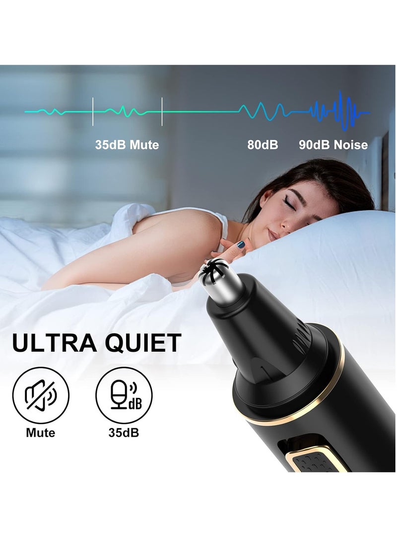 Nose Hair Trimmer for Men, 2024 Painless USB Rechargeable Nose Hair Trimmer, Ear and Nose Hair Trimmer for Men, Professional Facial Hair Trimmer with IPX7 Waterproof Dual Edge Blades - Image 2