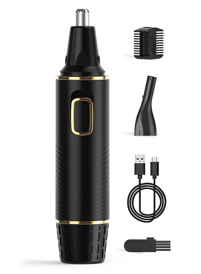 Nose Hair Trimmer for Men, 2024 Painless USB Rechargeable Nose Hair Trimmer, Ear and Nose Hair Trimmer for Men, Professional Facial Hair Trimmer with IPX7 Waterproof Dual Edge Blades - Image 1