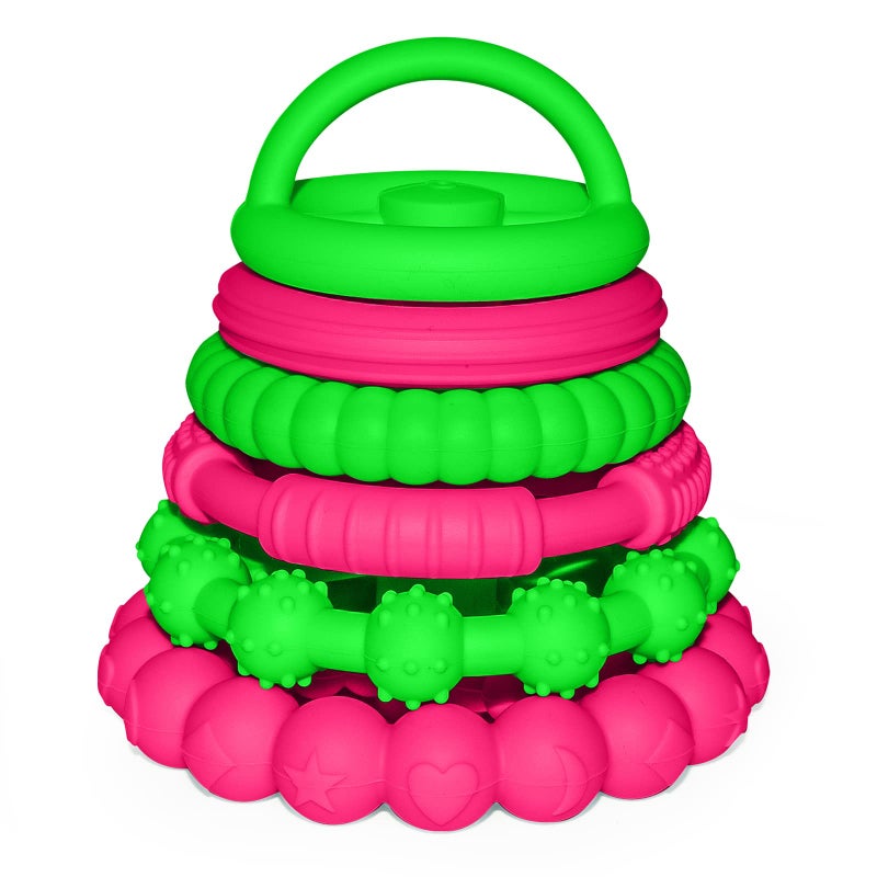 SPERRIC Silicone Baby Stacking Teething Toys Soft Interactive and Fun Stacking Rings for Babies Boy Girl Multicolor