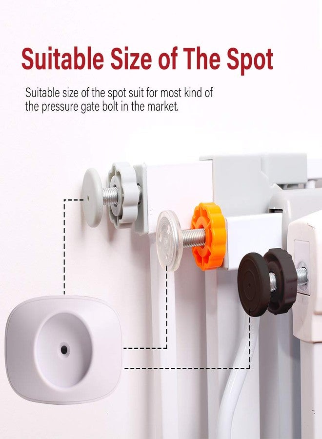 EUDEMON Safety Baby Gate Wall Protector Wall Saver for Pressure Mounted Gate Protect Walls/Baseboard/Stairs/Door Frame/Doorways Work on Pet & Dog Gates Easy to Install (White, 4 Pack) - Image 5