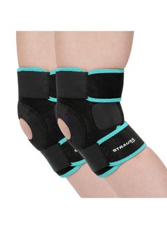 STRAUSS Adjustable Knee Support Patella| Compression Knee Brace for Men and Women | Breathable Material |Knee Straps for Gym, Fitness, Basketball, Injury Recovery, Running, Sports| Pair,(Black/Blue) - pzsku/ZA1191BE085A95EA701E0Z/45/_/1737721157/a3df446e-edf6-41a9-8b82-21e40bed2500