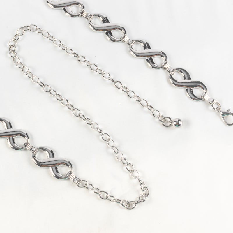 حزام وسط معدن فضي حريمي - Image 2