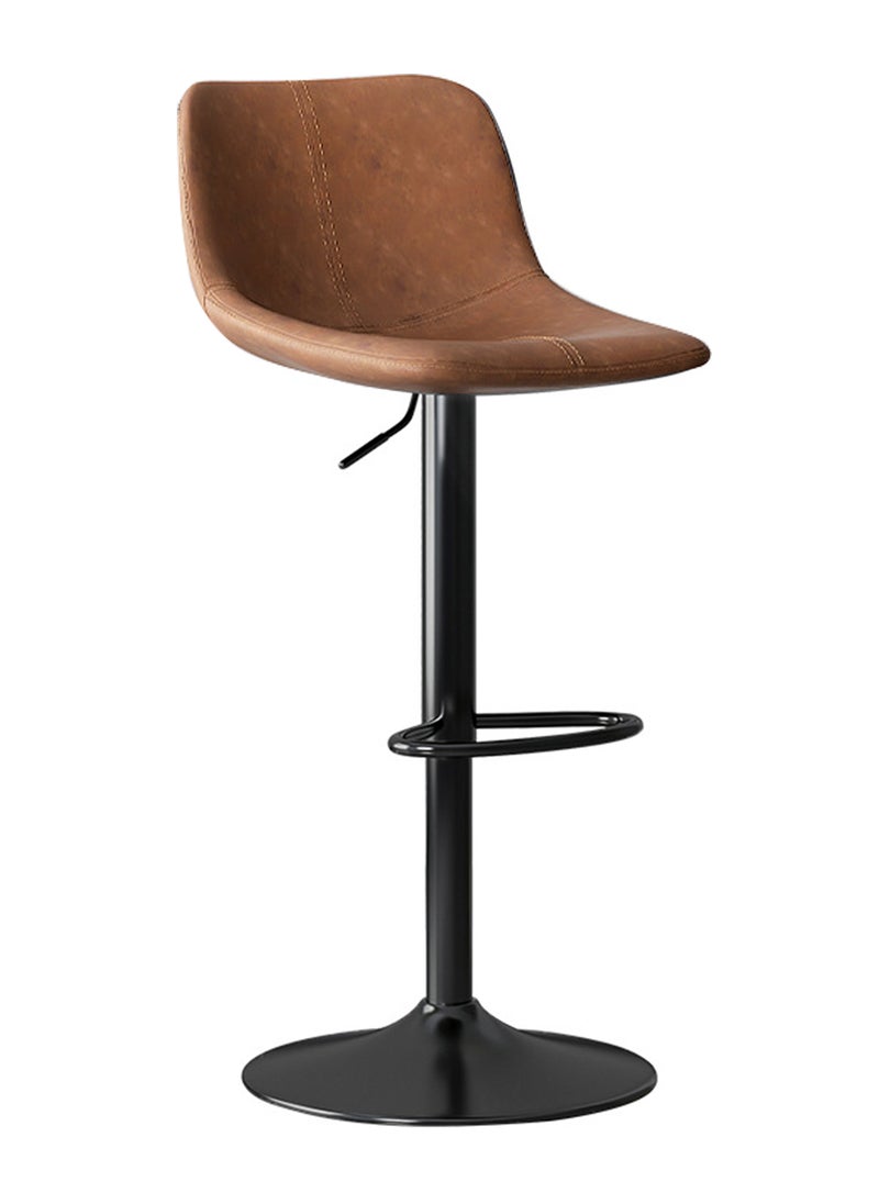Sharpdo 2 Bar Stools,Leather Bar Chair,Comfortable Adjustable High Bar Chair with 360°Swivel Perfect for Home Kitchen Counter Dining High Footrest Stool  - Image 2