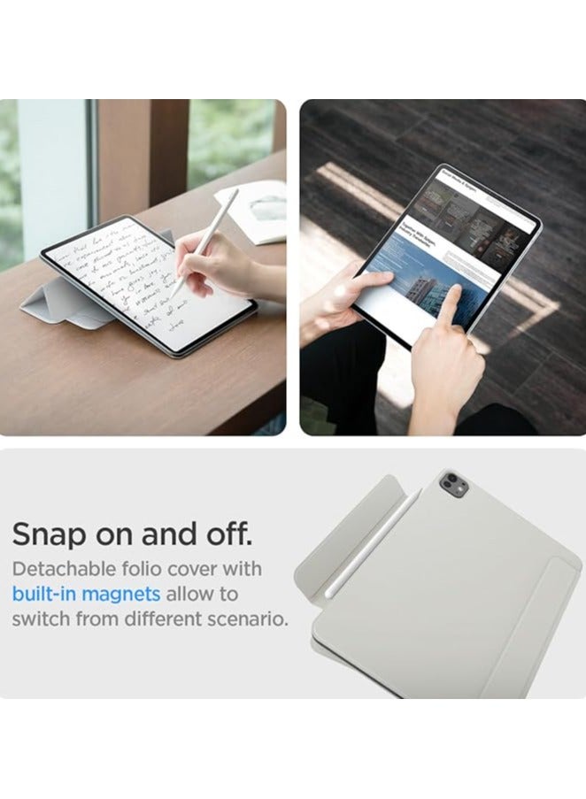 erorex Air Skin Folio OneTap for iPad Pro 11 inch case (2024) M4 Ultra Slim and Lightweight cover Fully Removable Lid with Magnet - Gray - Image 3