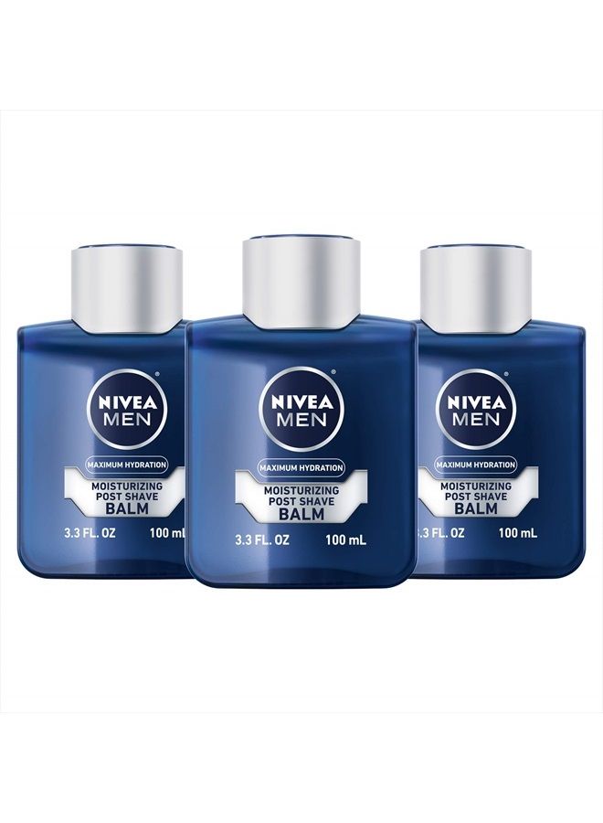 NIVEA MEN Maximum Hydration Moisturizing Post Shave Balm, 3.3 Fl Oz (Pack of 3) - Image 1