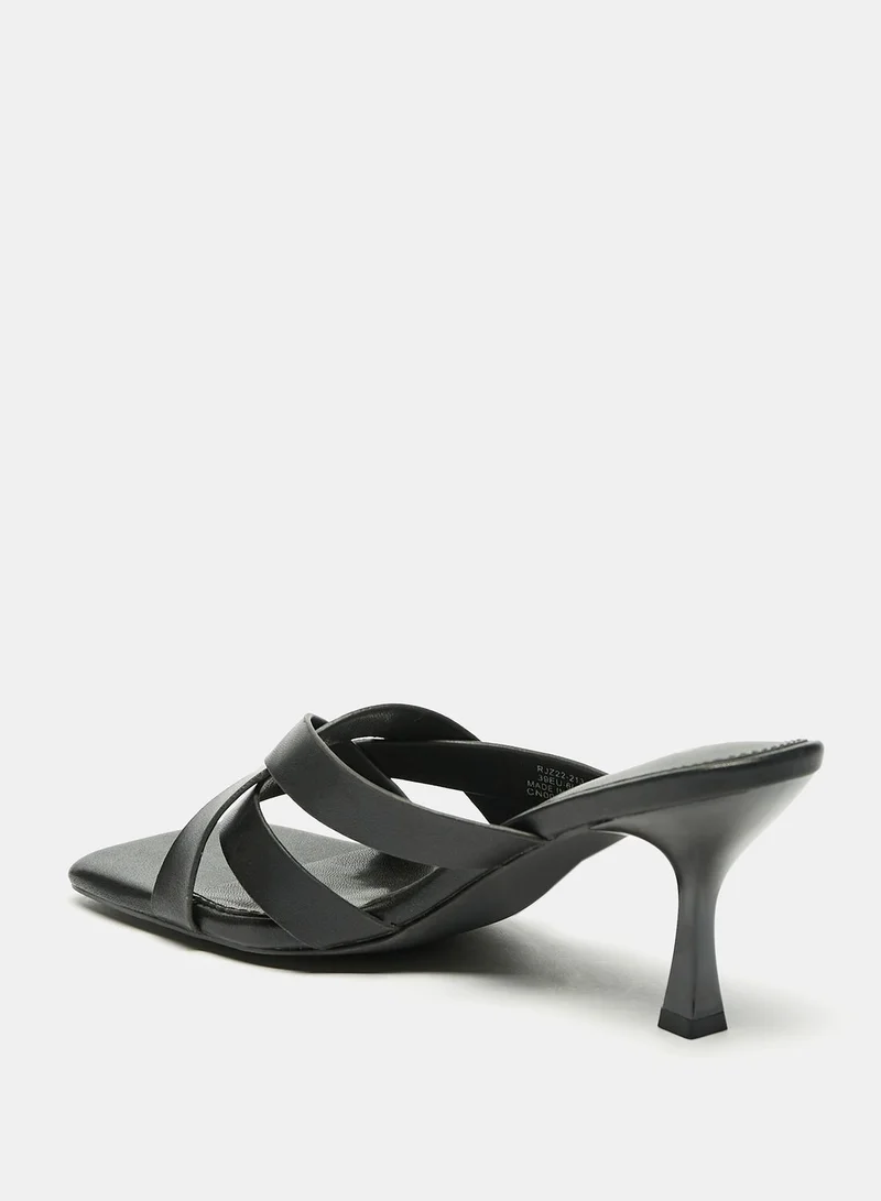 shoexpress Open Toe Mid Heel Sandals
