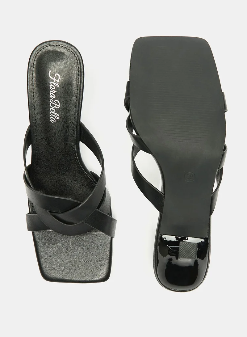 shoexpress Open Toe Mid Heel Sandals