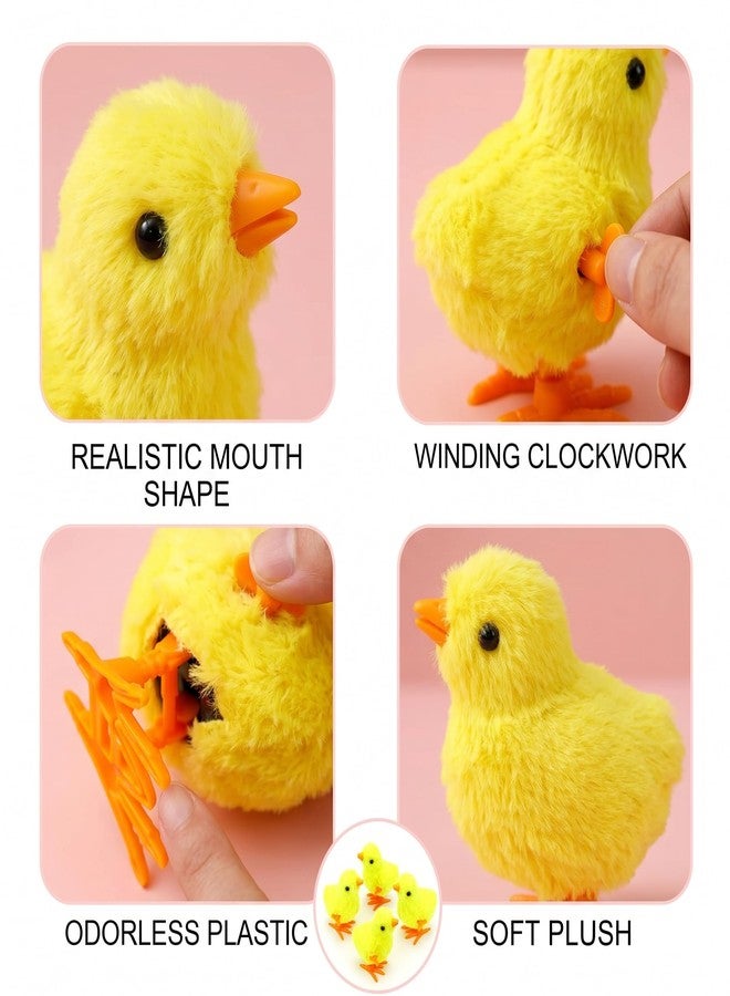Fiddlys Pack of 4 Jumping Chick Wind-Up Toys - Cute Hopping Chickens for Kids, Easter Gifts & Party Favors - No Batteries, Fun & Safe Mini Toys(Jumping Chicks) - Image 3