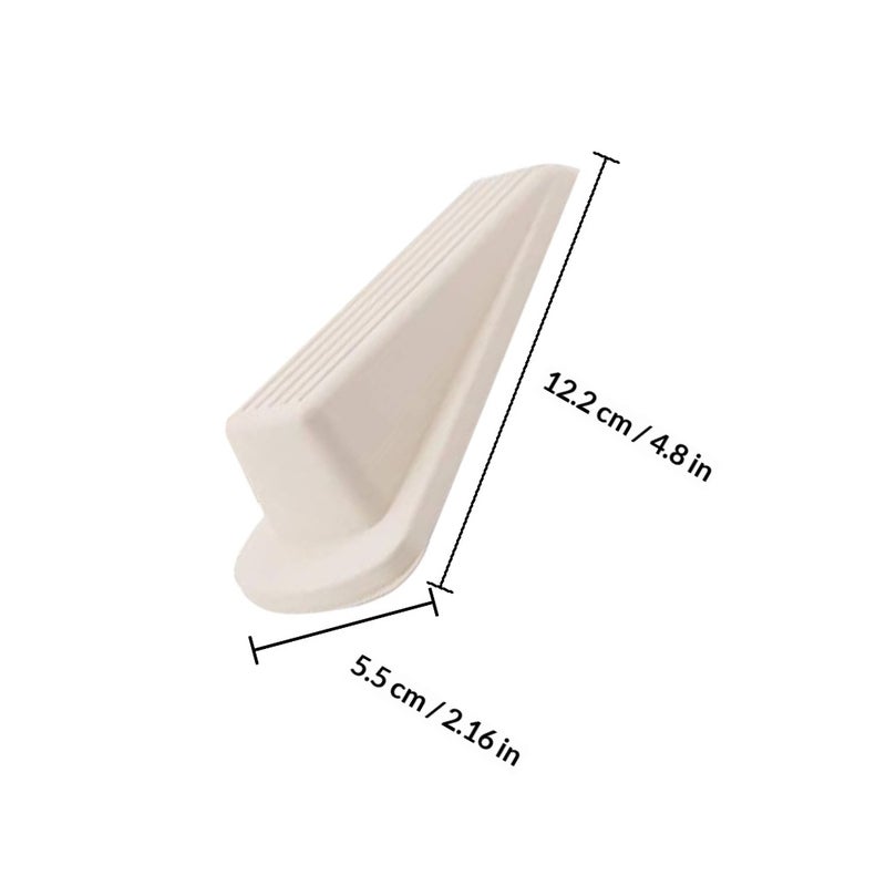 5pcs White Punch Free Door Shaped Doors Stoppers Home Door Tools - Image 2