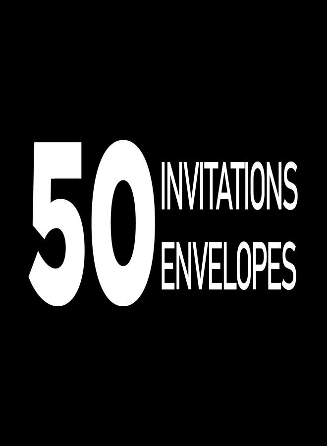All-Ewired-Up All Ewired Up 50 Greenery Eucalyptus Bridal Shower Invitations and 50 Envelopes, Boxed Set, Sage (Large Size 5x7) - (100 pieces) - Image 3