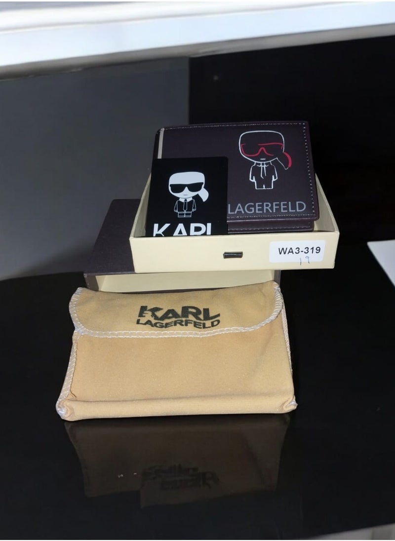 Karl Lagerfeld - Karl Lagerfeld Bi-Fold Wallet with Ticket Pocket – 8 Card Slots & 2 Main Pockets - Image 1