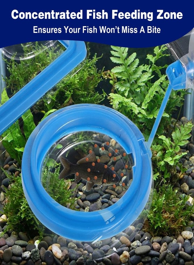Thrymme Fish Feeder Ring, 4 Pack Fish Feeding Ring Round and Square Floating Food Feeder with Suction Cup for Betta, Goldfish, Guppy, Turtle - Image 5