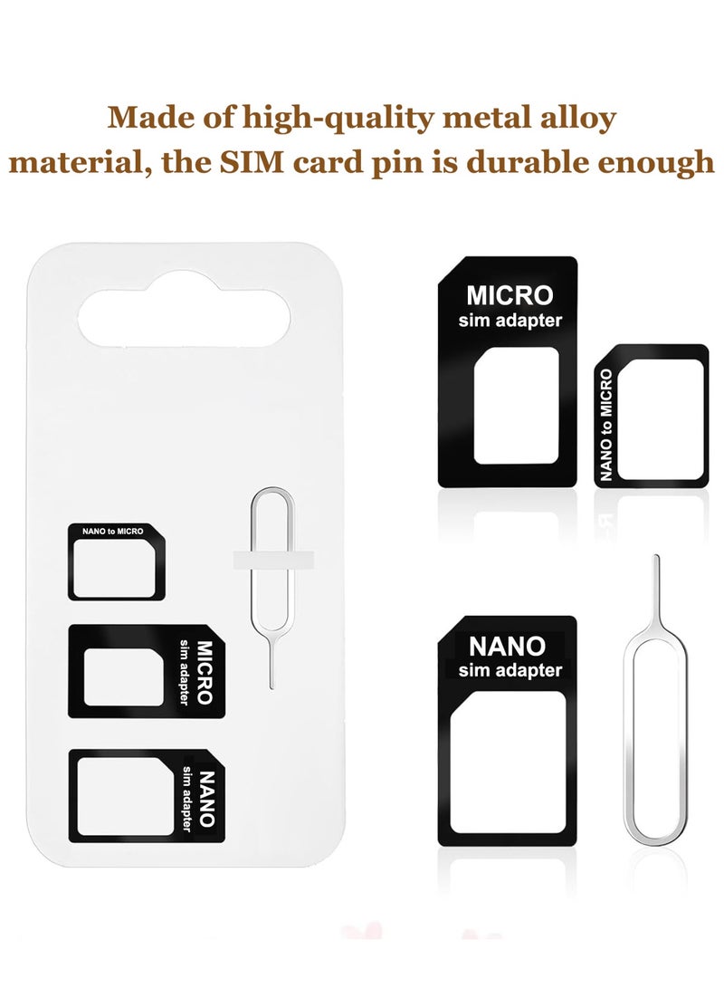 نانو محول شريحة SIM نانو مايكرو - طقم محول قياسي 4 في 1 مع دبوس إخراج الدرج الفولاذي - Image 3