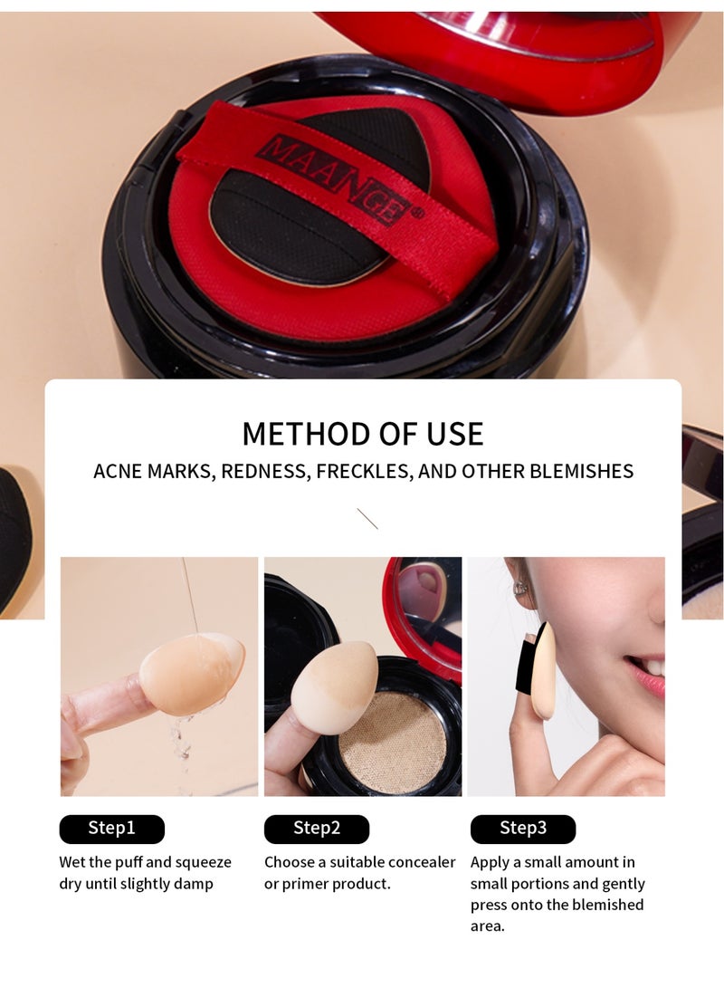 MAANGE 11Pcs Makeup Tool Set Professional Cosmetic Foundation Powder Eyeshadow Makeup Puff Brush Beauty Tool Triangle Makeup Puff Ideal for Makeup Beginner Black - Image 3