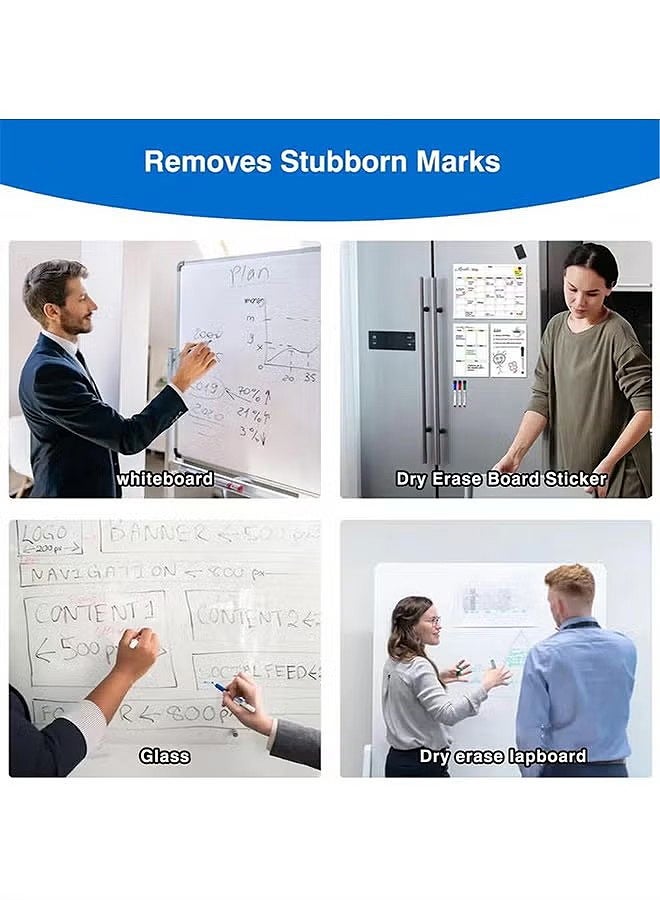 Opula Whiteboard Cleaning Kit, White Board Cleaning Spray Low Odor Dry Erase Board Cleaner With Cloth, Removes Stubborn Marks, Removes Marks From Whiteboards, 100ml - Image 4