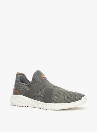 Oaklan by Shoexpress Men Logo Detail Slip-On Sports Shoes with Pull Tabs