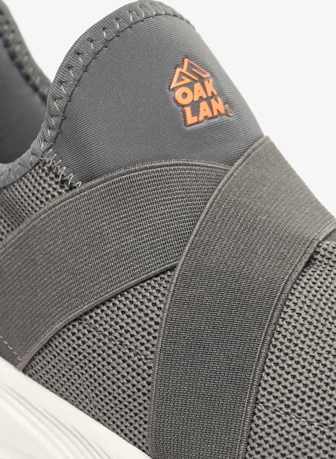 Oaklan by Shoexpress Men Logo Detail Slip-On Sports Shoes with Pull Tabs - Image 5