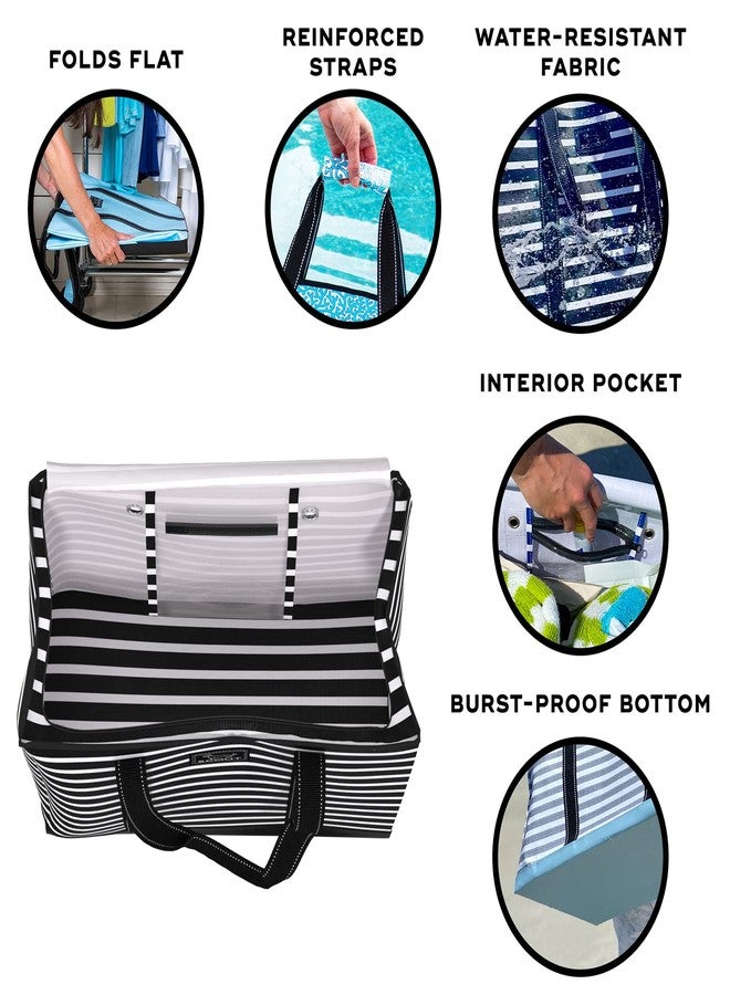 سكاوت حقيبة تسوق للأولاد من سكوت 3 بسحاب، مقاس كبير جدًا - حقيبة متعددة الاستخدامات كبيرة الحجم للشاطئ، وللعائلة، وللسفر، وللتخزين، بسحابات محكمة الإغلاق ومقاومة للماء، لون أسود فليتوود، مقاس كبير جدًا - Image 3