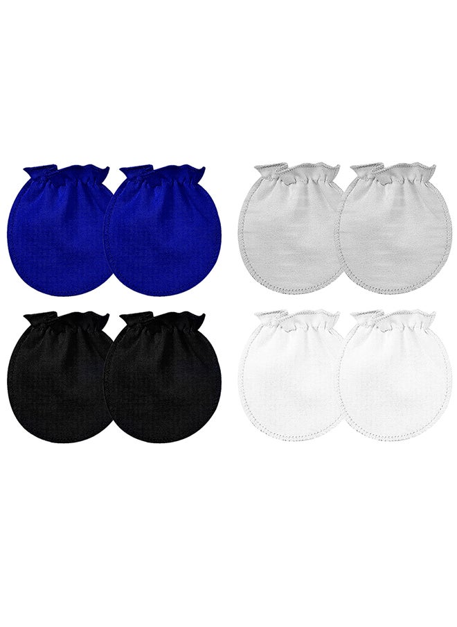 MARGOUN 4 Packs Newborn Baby Mittens Anti Scratch Baby Mittens No Scratch Mittens Baby Gloves for 0-6 Months Boys Girls Multicolour  - Image 2