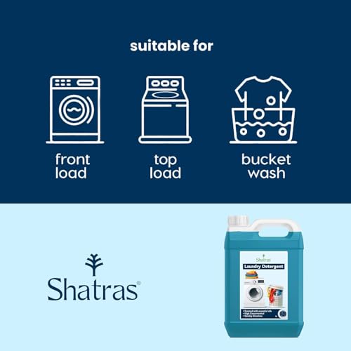 Shatras Super Wash Liquid Detergent 5 Liter, Laundry Liquid for Fabric Care, Suitable for Top-Load and Front Load Machine and Hand Wash, Concentrated Laundry Detergent - Image 2