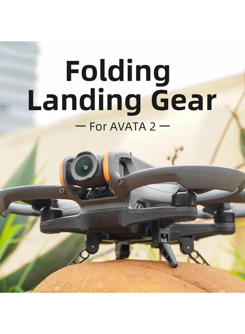 SOLARAE Avata 2 Landing Gear, for DJI Avata 2 Drone Accessories, Foldable Extended Landing Legs Kit, Protective Cover Case Shell Extension Kit Quick Release for DJI Avata 2 Drone Protector Accessories - Image 2