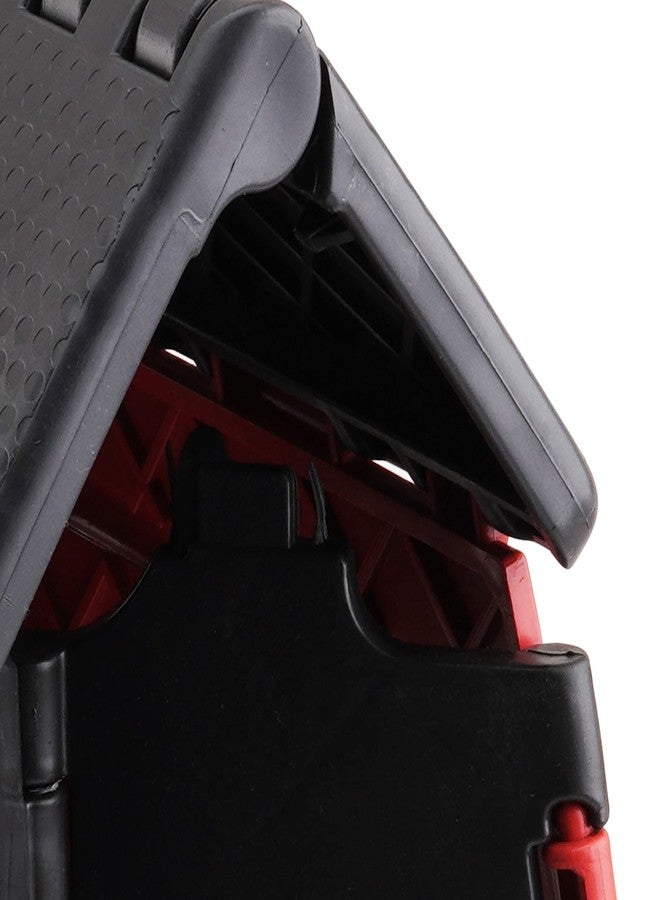 Primelife Plastic Multipurpose Moveable Portable 120 kg Capacity Folding Stool (18 Inch Height, Red Black)(Prime) - Image 4