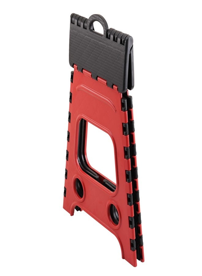 Primelife Plastic Multipurpose Moveable Portable 120 kg Capacity Folding Stool (18 Inch Height, Red Black)(Prime) - Image 5