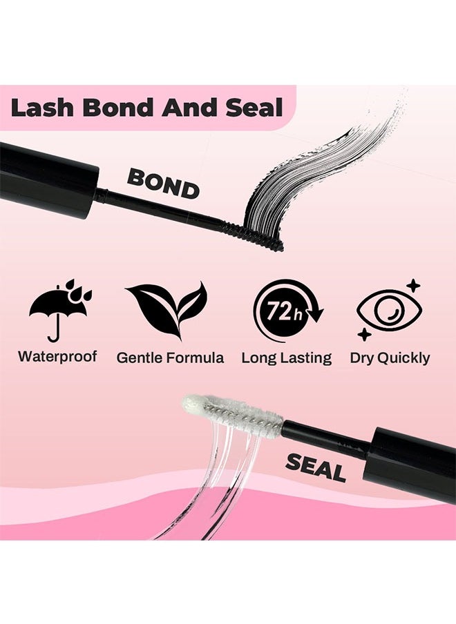 JS - Segmented False Eyelashes Clusters Set, DIY Corner Lashes, Dense Natural Look Eyelashes, C Curl Extension Eyelashes Set, with Eye Mascara Comb and Tweezers - Image 1