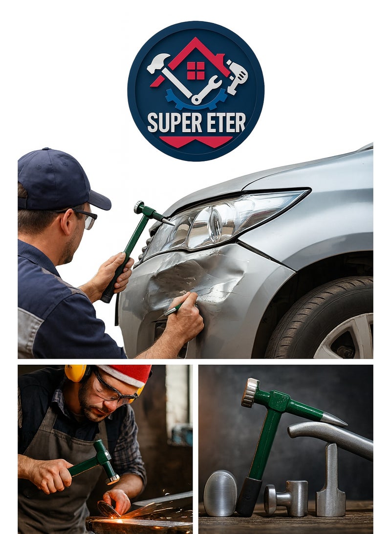 SUPER   ETER SUPER ETER 7 PCS Professional Body Hammers & Metal Bending/ Shaping Tools Set – Model 10005926 – Auto Body Panel Beating, Dent Repair & Blacksmithing Kit - Image 3