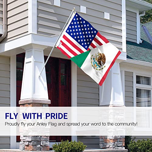 Anley Fly Breeze 3x5 Feet America Mexico Friendship Flag Vivid Color and Fade proof Canvas Header and Double Stitched Friendship Forever US MX Flag with Brass Grommets 3 X 5 Ft - Image 3