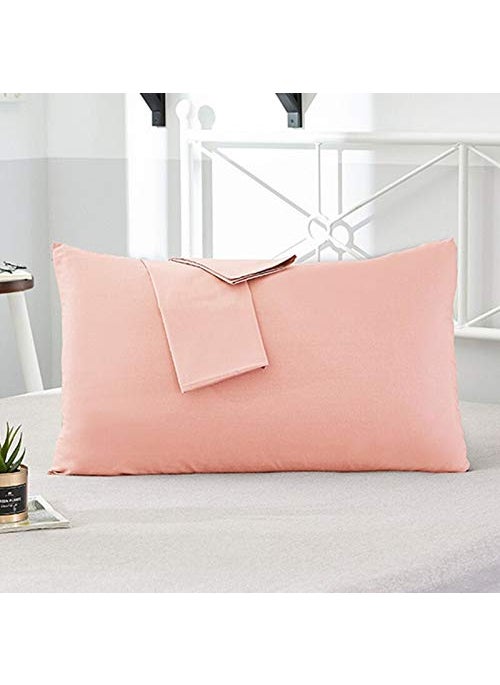 AMZ AMZ Cotton 300 TC Pillow Cover 20 x 30 Inch Pink 
