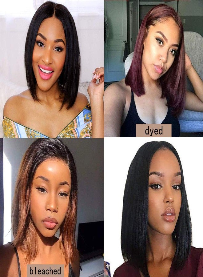 PANEWAY U Part Wig Human Hair Straight Bob Wigs For Black Women 12 inch Brazilian Remy Hair Short Bob Human Hair Wigs Clip in U Part Wig Human Hair Extensions Natural Color - Image 5