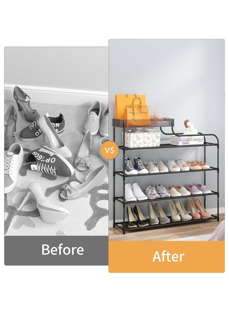 RollsTimi  6 Tier Creative Home Cabinet Shoe Organizer Rack Black - Image 4