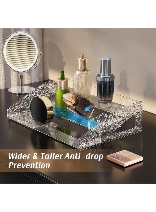أوبتيكو حامل عرض بأربعة طبقات، حامل منظم للعطور، منظم لمستحضرات التجميل، حامل للعناية بالبشرة، حامل للتوابل، رف بلاستيكي شفاف للمطبخ والحمام وغرفة النوم للتخزين - Image 5