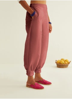 Abhishti Pleated hem pants - Rose Brown  - Image 2