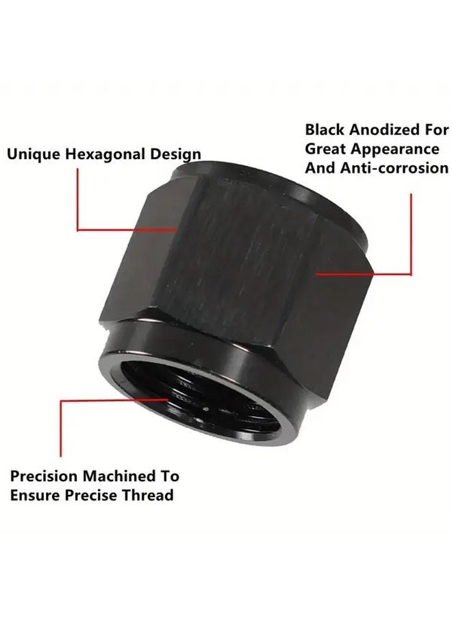 AN8 Aluminum Swivel Hex Head Nut Port Adapter For Fuel Oil Line Female Flare Cap Block Off Fittings - Image 3