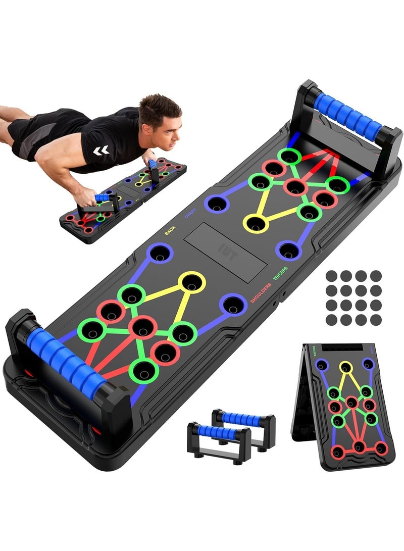 Hedge Solid Push Up Board 15 in 1 Home Workout Equipment Multi-Functional Pushup Stands System Fitness Floor Chest Muscle Exercise Professional Equipment Burn Fat Strength Training Arm Men & Women - Image 1