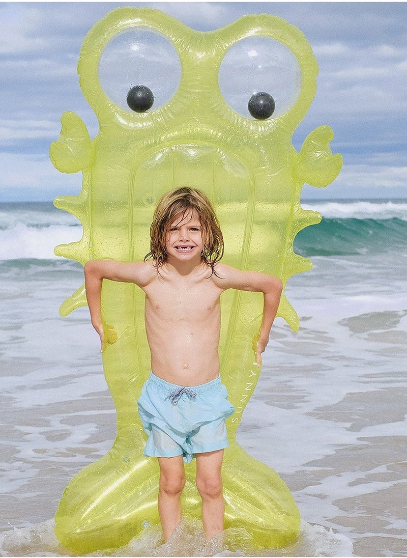 Sunnylife Kids Sea Float | Floating Beach Toy for Kids | Luxe Lie-On Inflatable Sonny the Sea Creature in Citrus | Fun Water Float for Pool & Beach  - Image 2