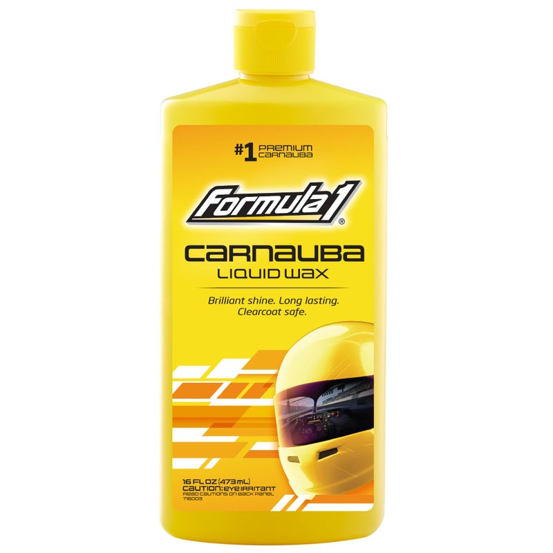 Formula 1 Carnauba Liquid Car Wax, High Gloss Shine & Protection for Auto Paint, Advanced Micropolishing to Remove Haze & Restore Vehicle Paint, 16 oz - Image 1