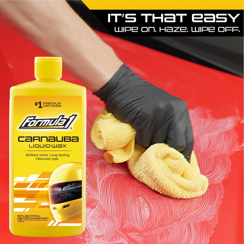 Formula 1 Carnauba Liquid Car Wax, High Gloss Shine & Protection for Auto Paint, Advanced Micropolishing to Remove Haze & Restore Vehicle Paint, 16 oz - Image 3