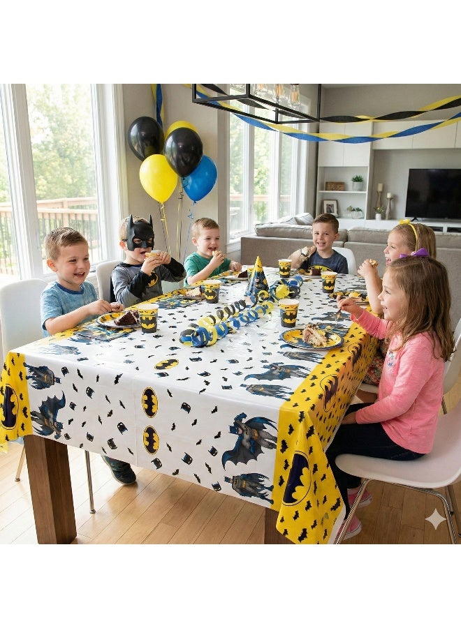 Ciao Batman Plastic Tablecloth 120x180 cm – Superhero Party Table Cover for Kids Birthdays & Events - Image 2
