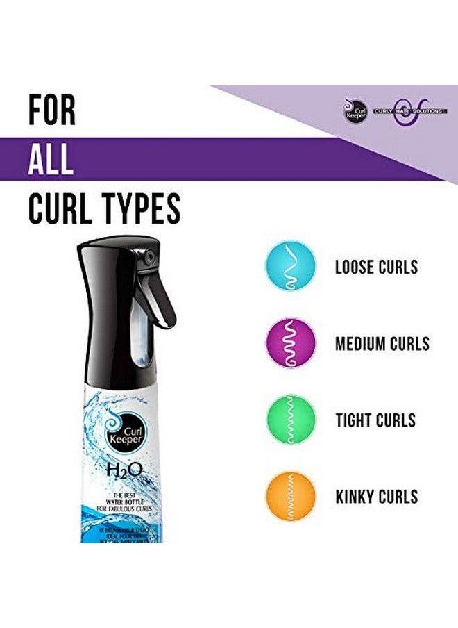 Curly Hair Solutions - Curl Keeper H2O Water Bottle Hydrate And Shape Your Curls Quickly And Easily 10 Oz - Image 1