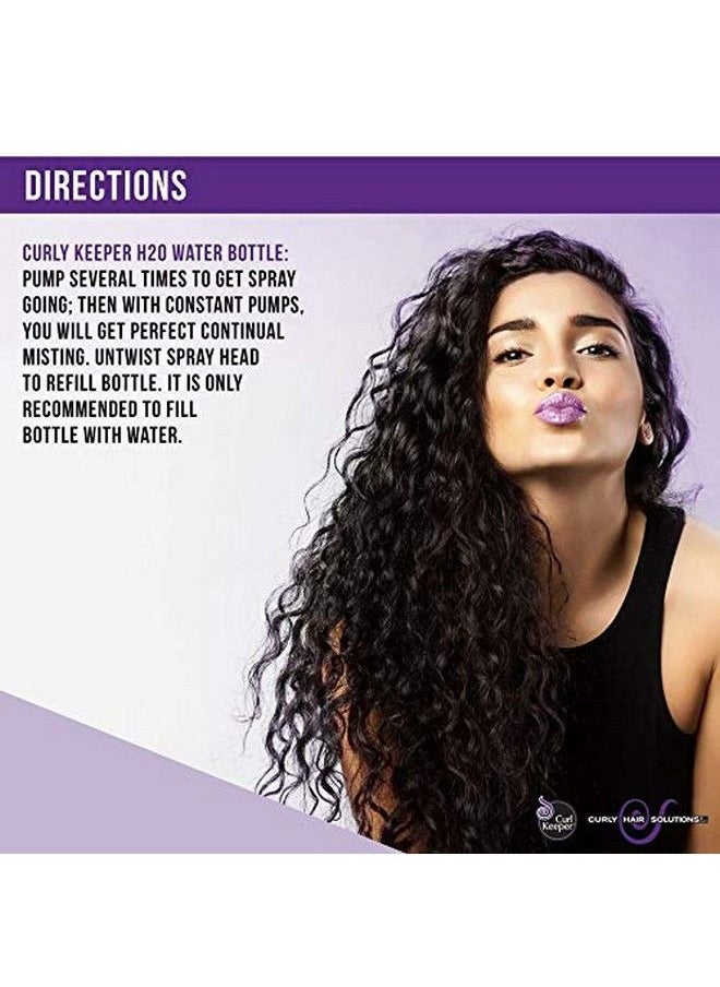 Curly Hair Solutions - Curl Keeper H2O Water Bottle Hydrate And Shape Your Curls Quickly And Easily 10 Oz - Image 1